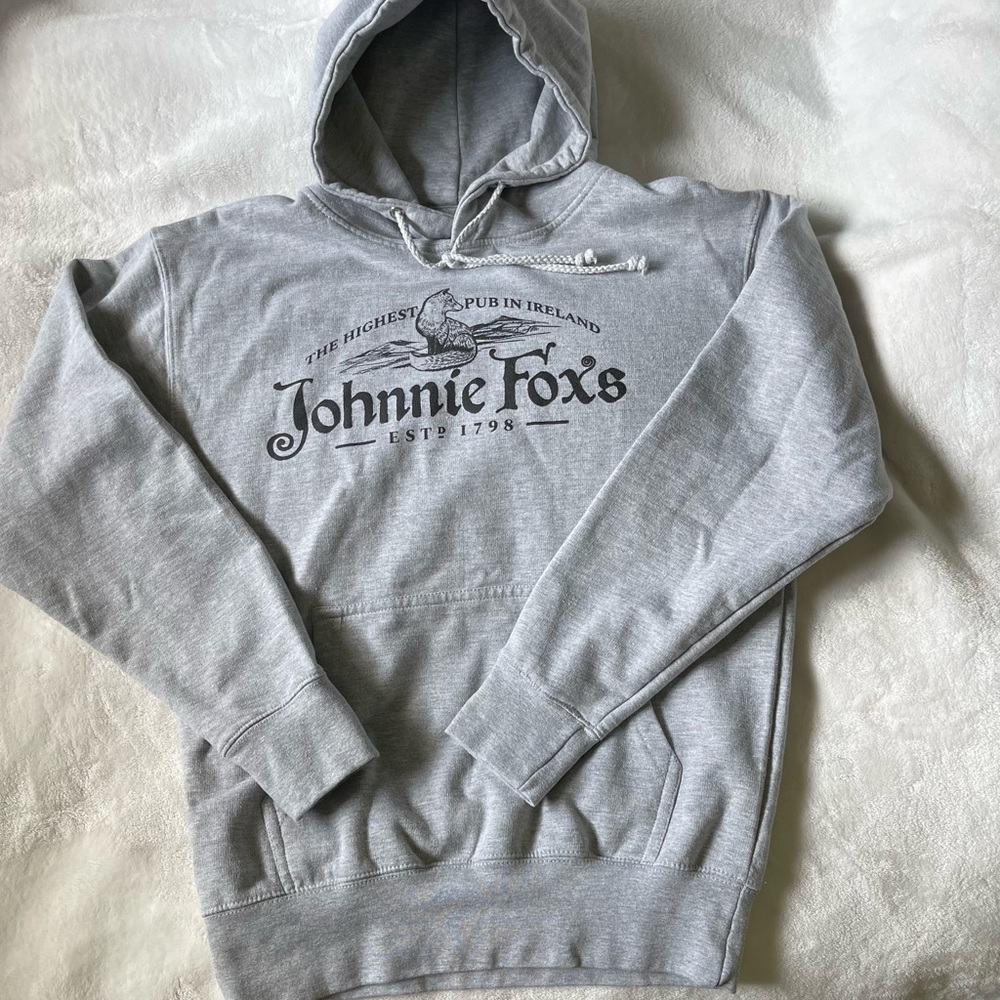 Johnnie Fox’s Pub Gray Hoodie, Unisex, from Dublin, Ireland